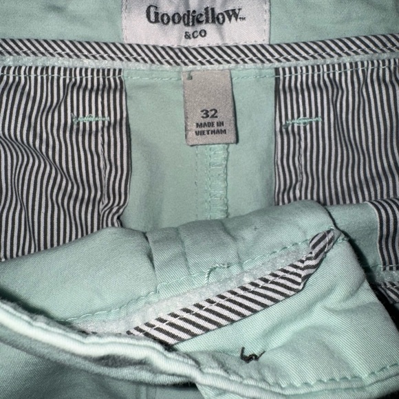 Men's Slim Fit Light Blue Shorts (Size 32, Goodfellow Brand) - Picture 3 of 3